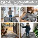 Indoor Door Mat 17x30, Dirt Resistant & Absorbent Doormat for Entryway Inside, Non-Slip Rubber Backing Front Door Mat Indoor Entrance, Low-Profile, Washable, Black