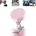 Oudvaker Foldable Magnetic Vacuum Phone Holder, 360° Electric Suction Car Mount, Double-Sided Swivel Stand for Car, Mirror, Gym, Kitchen, Hands-Free Portable Phone Holder (Pink)