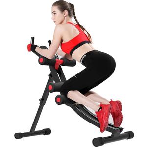 Fitlaya Fitness Core & Abdominal Trainers AB Workout Machine Home Gym Strength Training Ab Cruncher Foldable Fitness Equipment (red01)