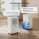 1600 Sq.ft Dehumidifier for Basement,21 Pints Dehumidifiers for Home with Drain Hose,3 Modes, 24H Timer,Washable Filter, Intelligent Humidistat for Bedroom, Bathroom, Large Room