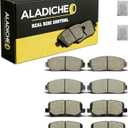 ALADICHE 8Pcs Front Rear Ceramic Disc Brake Pads Set Compatible with 2011,2012,2013,2014,2015,2016,2017 Honda Odyssey