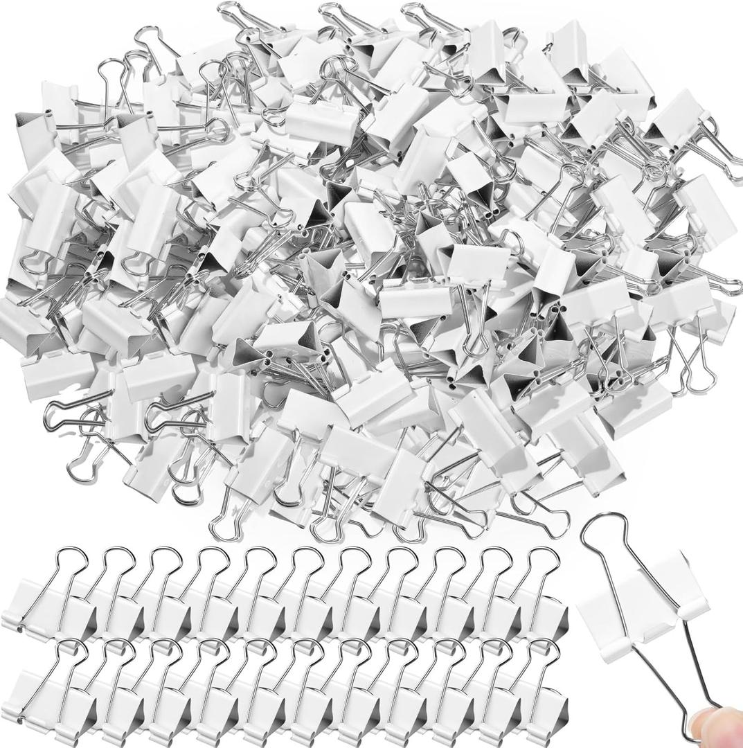 Jetec 100 Pack 1. 25in/32mm White Metal Binder Clips Bulk Medium Reusable Fold Back Binder Clips Paper Clamps Spring Steel Sturdy for Home Office School Supplies Jetec 100 Pack 1. 25in/32mm White Metal Binder Clips Bulk Medium Reusable Fold Back Binder Clips Paper Clamps Spring Steel Sturdy for Home Office School Supplies