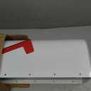 Mail Boxes for House Outside, RAINHOL White Mailboxes for Outside, Galvanized Steel Post-Mount Mailboxes, 19 x 8.7 x 6.7 Inches