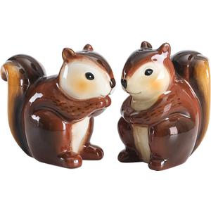 Bico Squirrel Salt & Pepper Shaker Set, Handpainted, Dishwasher Safe