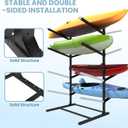 4 Layer Kayak Storage Rack, Heavy Duty Kayak Racks for Outdoor Storage, Kayak Storage for Garage, Kayak Storage Rack & Canoe Rack for Kayak, Canoe, Surfboard, Paddleboard