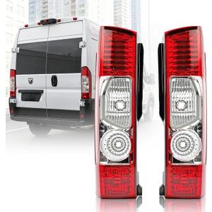 Pair Tail Light Without Circuit for Dodge Ram ProMaster 1500 2500 3500 for 2010-2023, Work Van Rear Brake Signal Light Driver and Passenger Side Ram Promaster Taillights