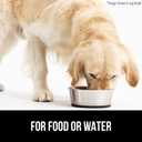 GORILLA GRIP Set of 2 Dog Bowls, Holds 6 Cups (48 fl oz), Heavy Duty Metal Food and Water Bowl for Feeding Dogs and Cats, Dishwasher Safe, Rust Resistant Stainless Steel, BPA Free Rubber Base, Black