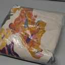 Boho Throw Blanket - 100% Cotton Soft Spring Throw Blanket for Bed, 50"x60" Reversible Breathable Lightweight Blankets, All Seasons Farmhouse Decor Floral Plant Butterfly Throw Quilt (01-lnk and Wash)