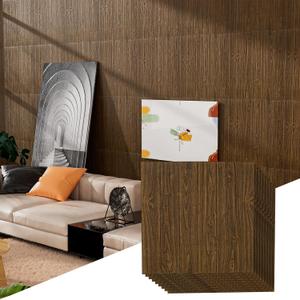 Slat Wall Panels Peel and Stick Foam, 17Pcs  3D Fluted Textured Panel, XPE Foam DIY Self-Adhesive Waterproof Fluted Wall Panels for Interior Wall Decor, Home Decor