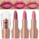 USHAS 3Pcs Lipstick Set - Long Lasting Lip Makeup, Brown & Nudes lipstick for women, Full Coverage Lip Color, Matte Non-Stick Lipstick Makeup for Women (Set 2 (04+05+06), 3Pcs) (1 Count (Pack of 1))