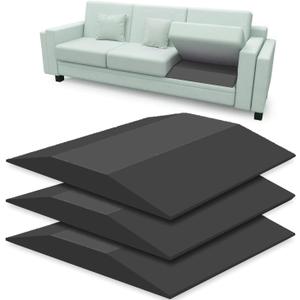 Sofa Couch Cushion Support for Sagging Sofas Repair Trapezoidal Furniture seat High Rebound, Firm Couch Support Under Cushion Sag Repair, Black Set of 3