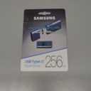 Samsung Type-C USB Flash Drive, 256GB, Transfers 4GB Files in 11 Secs w/Up to 400MB/s USB 3.2 Gen 1 Read Speeds, Compatible w/USB 3.0/2.0, Waterproof, 2022, Blue, MUF-256DA/AM