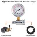 Raincovo Pressure Washer Gauge, 6000 PSI, 3/8 Inch Quick Connect, Pressure Gauge for Power Washer