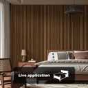 Art3d 2-Pack 48" x 24" Acoustic Wood Panels for Wall, Soundproof Wood Slat Panel for Wall and Ceiling, 3D Fluted Sound Absorbing Paneling for Interior Wall Decor, Living Room, Bedroom - Teak