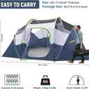 HIKERGARDEN 10 Person Camping Tent - Portable Easy Set Up Family Tent for Camp, Windproof Fabric Dome Tent Outdoor for Hiking, Backpacking, Traveling-14'x11'x74in(H)