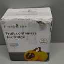 Freshmage Fruit Storage Containers for Fridge with Removable Colander, Airtight Food Storage Container, Dishwasher Safe Produce Saver for Refrigerator, Keep Berry Fruit Fresh Longer 6 pcs Large Clear