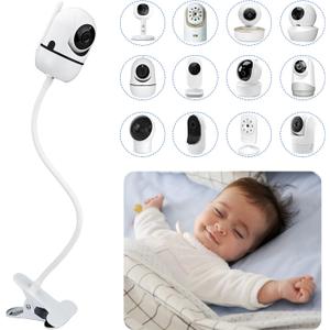 Flexible Baby Monitor Clip Mount Compatible with Infant Optics DXR-8 Pro, Nanit Pro, Owlet, Eufy, HelloBaby, Motorola, Vtimes, Arenti, VTech, Babysense and Other Baby Camera with 1/4 Screw Hole