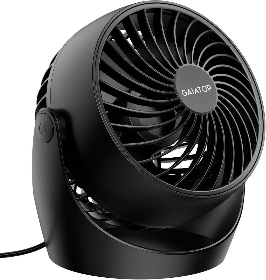 Gaiatop Desk Fan, 5-Inch Portable Electric Table Desktop Air Circulator Fan, Small