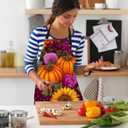 Apron Home Kitchen Cooking Baking Gardening for Women Men with 2 Pockets 32x28 inch