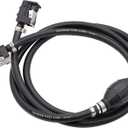 Tnisesm 5/16" 6FT Fuel Line Assembly, with Connector Rubber Marine Outboard Boat Motor RVs Fuel Assembly with Primer Bulb 304 Steel Hose Clamps (Black)