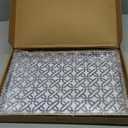 Spsyrine White Serving Tray, Plastic Marbling Tray for Coffee Table, Stylish Rectangular Decorative Tray with Handles, Ottoman Tray for Living Room, Bathroom, 15.6 X 10.2"