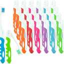 Lingito Bulk Travel Toothbrush, Folding, Built in Toothbrush Cover, Individually Wrapped, Camping, Hiking (30 Pack Medium)