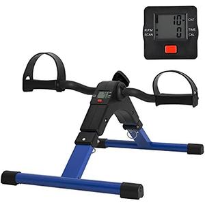 Folding Pedal Exerciser - Mini Exercise Bike Under Desk Bike Pedal Exerciser with LCD Display for Arms and Legs Workout, Portable Desk Bike Peddler Machine for Adults & Seniors
