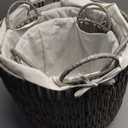 16, 14, 12in Basket Set With Cloth 3pc