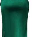 Miusol Women's Sexy Off Shoulder Satin High Split Ruched Style Evening Party Maxi Dress (Green, S)