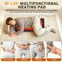 UTK Far Infrared Heating Pad for Back, 22x39 in, Jade, Tourmaline & Magnets