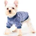 Yikeyo XXS Dog Sweaters for Small Dogs Male Winter Warm Fleece Dog Clothes Chihuahua Yorkie Teacup Puppy Sweater Pet Coat Jacket Cat Outfit for Puppy Small Dogs Boy and Girl, Navy Blue