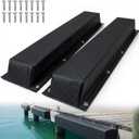 ORLANG 36" Dock Bumpers,PVC Dock Fenders with Stainless Steel Screws,Boat Dock Guards,Dock Post Bumper for Docking Edges, Piling, Vertical Poles, Horizontal Decks or Piers(Carbon Fiber Black/2Pack)