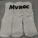 Crew Socks for Women & Men, 6 Pair Cute Cotton Casual Calf Socks Breathable Soft Above Ankle Socks, Size 5-10 (White)