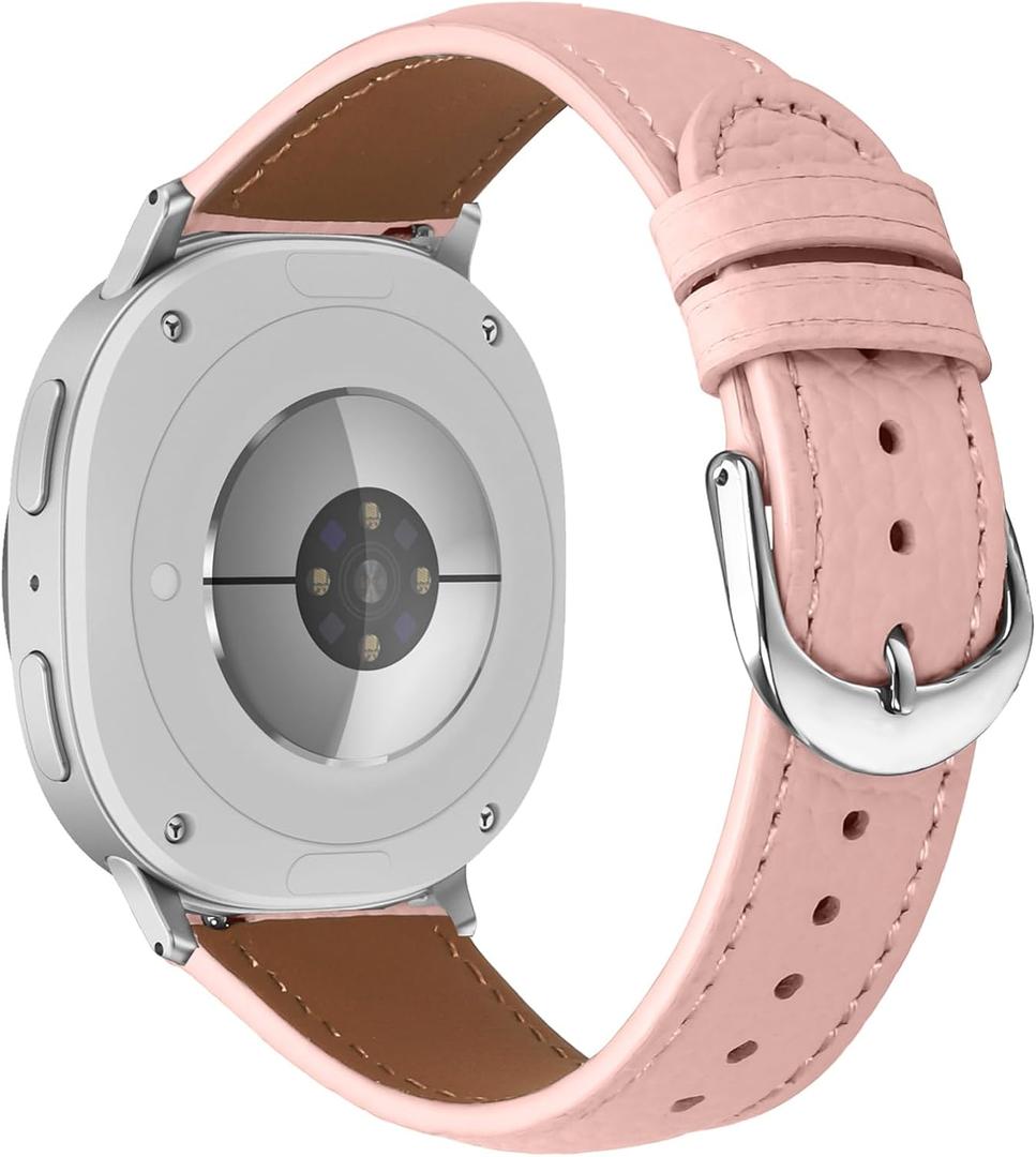 Leather Bands Compatible with Samsung Galaxy Watch 8 40mm/44mm Watch8 Classic 46mm Straps Wristbands Women Men