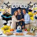2 x 2026 Graduation Balloons Silver 2026 Balloon Congrats Balloons Graduation Cap Balloon for Graduation Decorations Class of 2026