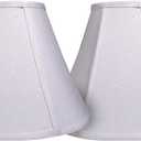 TOOTOO STAR Double White Lamp Shade Set of 2, Large Bell Lampshade for Floor Light and Table Lamp 6x14x10 inch, DIY Fabric Natural Linen Hand Crafted, Spider (White, 6x14x10 inch)