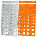 44 Nut and Bolt Thread Checker Standard and Metric, Bolt Sizer and Thread Gauge with 22 Metric and 22 Standard, Bolt Size Finder, Wall-Mountable Bolt Gauge