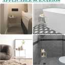 DEYIMAN Clear Acrylic Corner Shower Stool - Heavy Duty 220lbs, Non-Slip Corner Shower Stool for Small Spaces, Easy Assemble Bath Foot Rest for Shaving Legs (15.35" x 15.63" x 14.37")