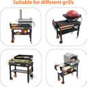 Blackstone Griddle Stand, Portable Outdoor Grill Table, Foldable Grill Cart With Wheels Fit 22 Inch or 17 Inch, Camping Folding Pizza Oven Tables Fit Ninja Grill and Weber，Blackstone Table