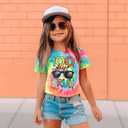 LUKYCILD Kids 100 Days of School Shirts 100 Days Celebration Tshirt Toddler Funny Letter Print Tee Top Boys Girls Outfits (3-4T, Tie Dye)