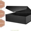 Extra Large Black Gift Box Magnetic Lid 17x14.5x5.5in, 1 Count