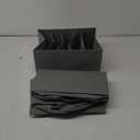 Coorganisers 4 Pack Woven-Fabric Dresser Drawer Organizers, Cells for Clothing & Baby, Bedroom Storage Drawers