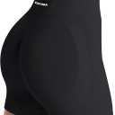 TAYOEA Workout Shorts Women Scrunch Butt Booty Lifting Seamless Biker Shorts for Gym Athletic Yoga (Black, XS)