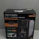 AIRMSEN Grind & Brew Coffee Maker with Grinder - Single Serve Machine Compatible with K-Cup Pods & Ground, 1000W Fast 6-14oz Brewer, Descaling Alert, Touchscreen & 50oz Removable Tank (Large)