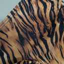 Women's 2 Pieces Zebra Striped Bikini Set Halter Triangle Swimsuit Y2K Tie Side Bathing Suit (Large, Leopard)