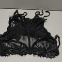 Avidlove Lingerie for Women Lace Corset and Panty Outfits Garter Lingerie Sets S-XXL (Black, L)