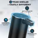 Automatic Soap Dispenser Liquid Touchless: 13.52oz/400ml Wall USB Rechargeable - 4-Level Adjustable Modern Electric Hand Soap Dispenser - Kitchen Bathroom Kids Family Black