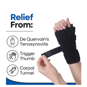 Thumb Spica Splint & Wrist Brace | Both a Wrist Splint & Trigger Thumb Brace to Support Sprains, Tendinosis, De Quervain's Tenosynovitis, Fractures | Arthritis & Carpal Tunnel Pain (Left Hand MEDIUM