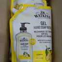 J.R. Watkins Gel Hand Soap Refill, Moisturizing Hand Wash, Formulated with Plant-Based Cleansers, Lemon, 34 Fl Oz, 2 Pack