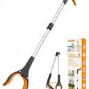 32" Grabber Reacher Tool, Foldable Reacher Grabber Pickup Tool with 360 Rotating Jaw & Magnet, Trash Picker Upper Grabber, Lightweight Grabbers for Seniors Heavy Duty